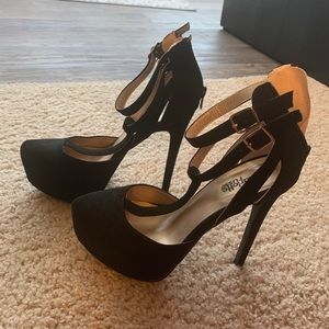Black stiletto heels
